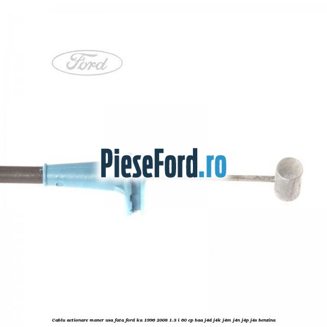 Cablu actionare maner usa fata Ford Ka 1996-2008 1.3 i 60 cp Cablu actionare maner usa fata Ford Ka 1996-2008 1.3 i 60 cp BAA, J4D, J4K, J4M, J4N, J4P, J4S benzina