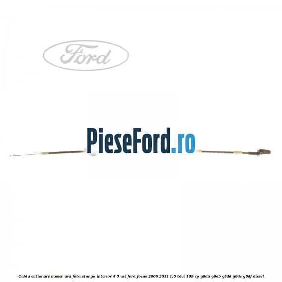 Cablu actionare maner usa fata stanga interior 4/5 usi Ford Focus 2008-2011 1.6 TDCi 109 cp G8DA, G8DB, G8DD, G8DE, G8DF diesel