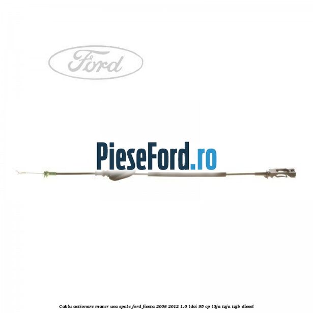 Cablu actionare maner usa spate Ford Fiesta 2008-2012 1.6 TDCi 95 cp T3JA, TZJA, TZJB diesel