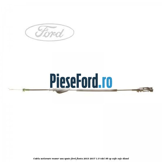 Cablu actionare maner usa spate Ford Fiesta 2013-2017 1.5 TDCi 95 cp XVJB, XVJC diesel