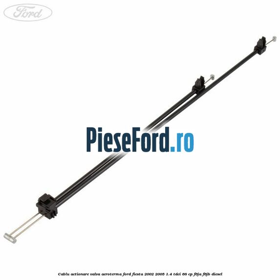 Cablu actionare valva aeroterma Ford Fiesta 2002-2005 1.4 TDCi 68 cp F6JA, F6JB diesel