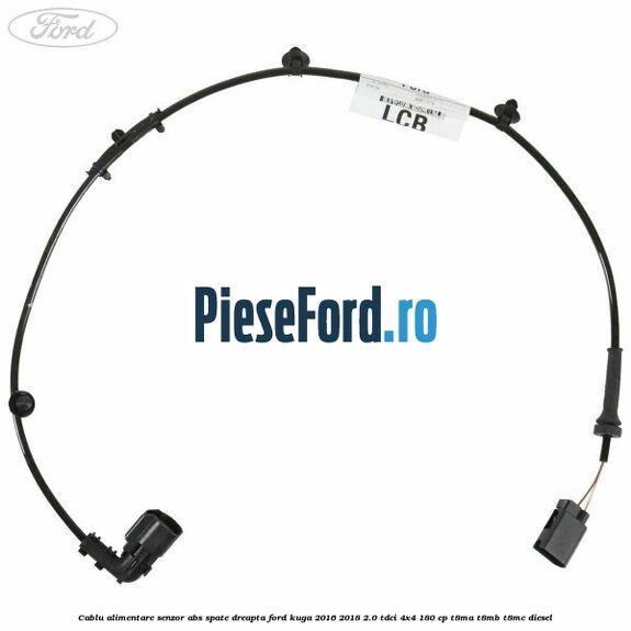 Cablu alimentare senzor abs spate dreapta Ford Kuga 2016-2018 2.0 TDCi 4x4 180 cp Cablu alimentare senzor abs spate dreapta Ford Kuga 2016-2018 2.0 TDCi 4x4 180 cp T8MA, T8MB, T8MC diesel