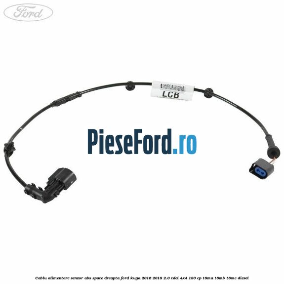 Cablu alimentare senzor abs spate dreapta Ford Kuga 2016-2018 2.0 TDCi 4x4 180 cp Cablu alimentare senzor abs spate dreapta Ford Kuga 2016-2018 2.0 TDCi 4x4 180 cp T8MA, T8MB, T8MC diesel