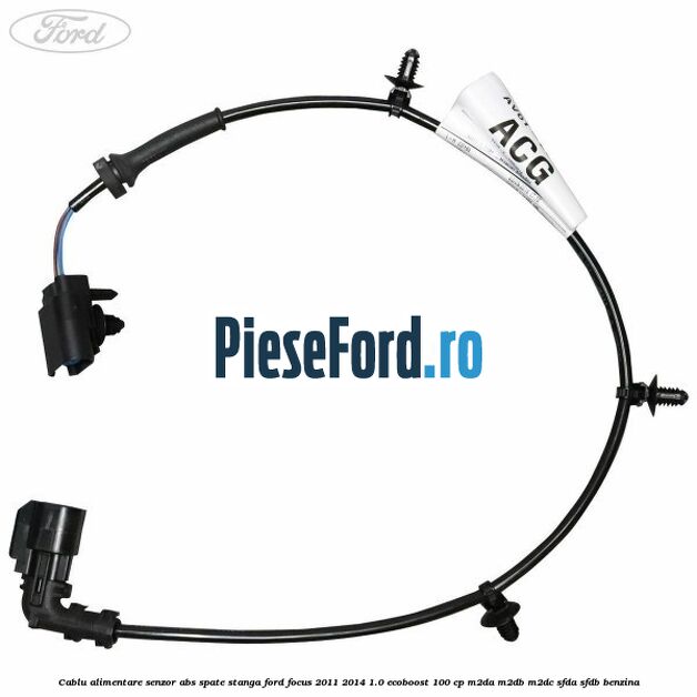 Cablu alimentare senzor abs spate stanga Ford Focus 2011-2014 1.0 EcoBoost 100 cp Cablu alimentare senzor abs spate stanga Ford Focus 2011-2014 1.0 EcoBoost 100 cp M2DA, M2DB, M2DC, SFDA, SFDB benzina