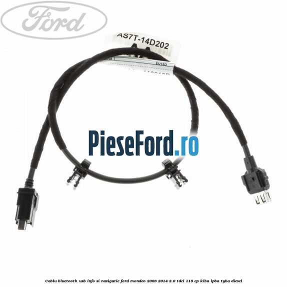 Cablu Bluetooth USB info si navigatie Ford Mondeo 2008-2014 2.0 TDCi 115 cp KLBA, LPBA, TYBA diesel