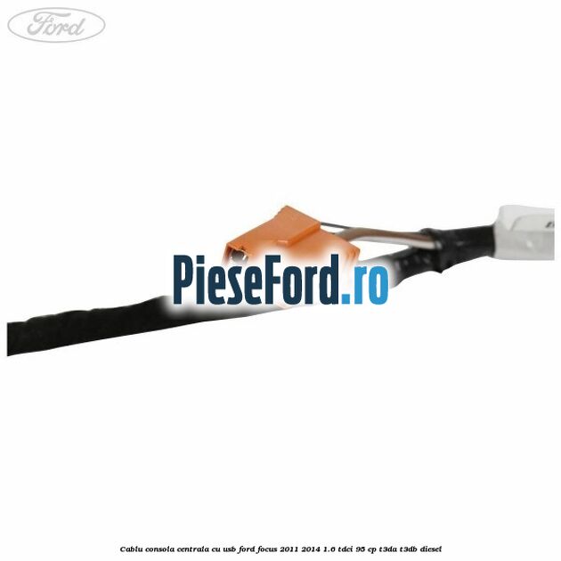 Cablu consola centrala cu usb Ford Focus 2011-2014 1.6 TDCi 95 cp T3DA, T3DB diesel