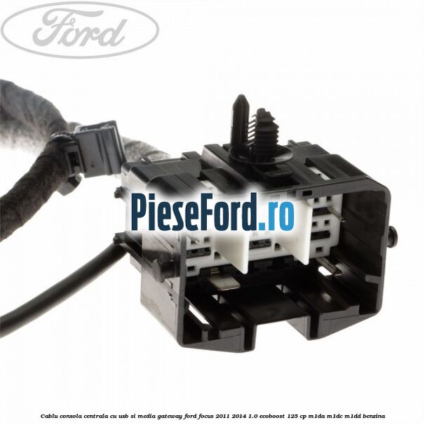 Cablu consola centrala cu usb si media gateway Ford Focus 2011-2014 1.0 EcoBoost 125 cp M1DA, M1DC, M1DD benzina
