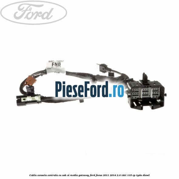 Cablu consola centrala cu usb si media gateway Ford Focus 2011-2014 2.0 TDCi 115 cp TYDA diesel