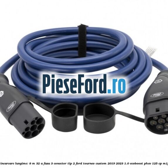 Cablu de incarcare lungime: 8 m 32 A faza 3 conector tip 2 Ford Tourneo Custom 2019-2023 1.0 EcoBoost PHEV 125 cp M1FA Hybrid