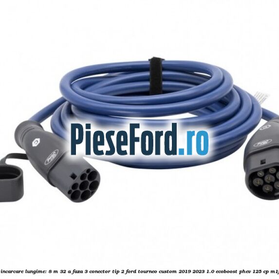Cablu de incarcare lungime: 8 m 32 A faza 3 conector tip 2 Ford Tourneo Custom 2019-2023 1.0 EcoBoost PHEV 125 cp M1FA Hybrid