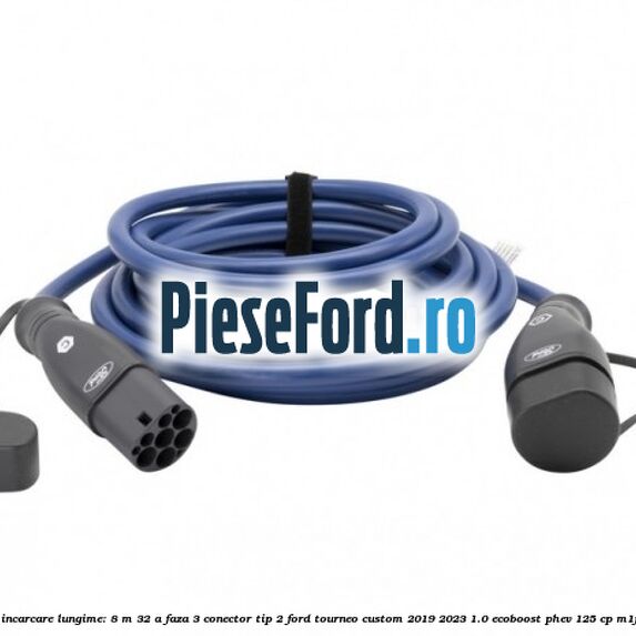 Cablu de incarcare lungime: 8 m 32 A faza 3 conector tip 2 Ford Tourneo Custom 2019-2023 1.0 EcoBoost PHEV 125 cp M1FA Hybrid