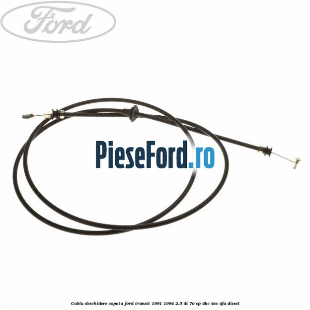 Cablu deschidere capota Ford Transit 1991-1994 2.5 DI 70 cp 4BC, 4CC, 4FA diesel