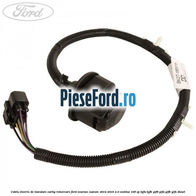 Cablu electric de instalare carlig remorcare Ford Tourneo Custom 2014-2018 2.0 EcoBlue 105 cp