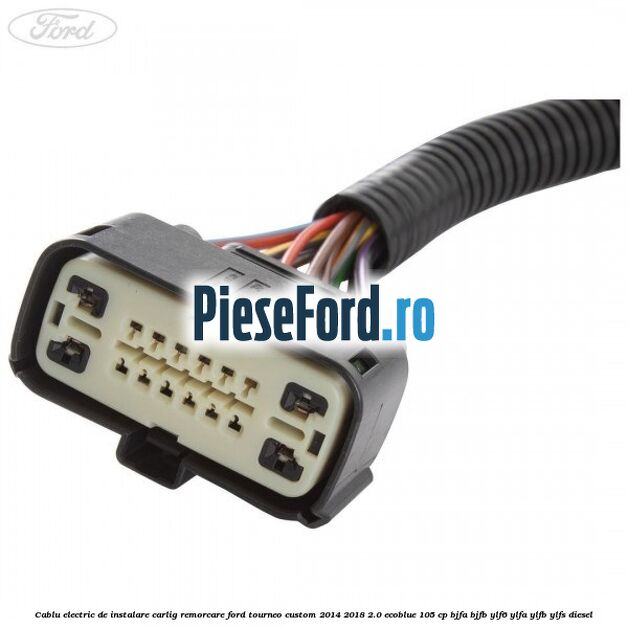 Cablu electric de instalare carlig remorcare Ford Tourneo Custom 2014-2018 2.0 EcoBlue 105 cp BJFA, BJFB, YLF6, YLFA, YLFB, YLFS diesel