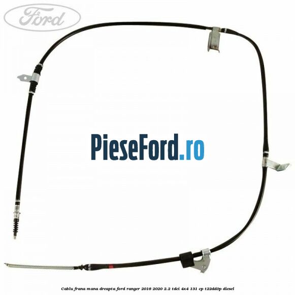 Cablu frana mana dreapta Ford Ranger 2016-2020 2.2 TDCi 4x4 131 cp Cablu frana mana dreapta Ford Ranger 2016-2020 2.2 TDCi 4x4 131 cp T22DD0P diesel