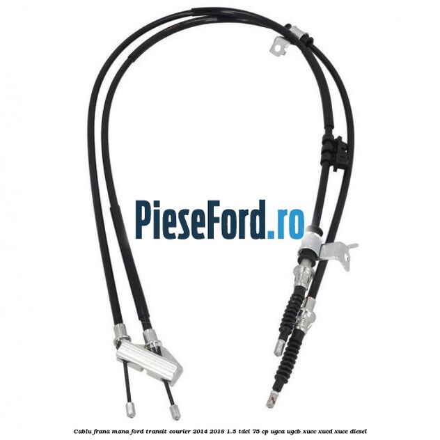 Cablu frana mana Ford Transit Courier 2014-2018 1.5 TDCi 75 cp UGCA, UGCB, XUCC, XUCD, XUCE diesel