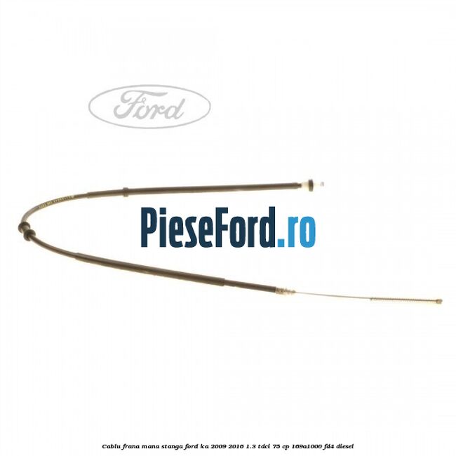 Cablu frana mana stanga Ford Ka 2009-2016 1.3 TDCi 75 cp