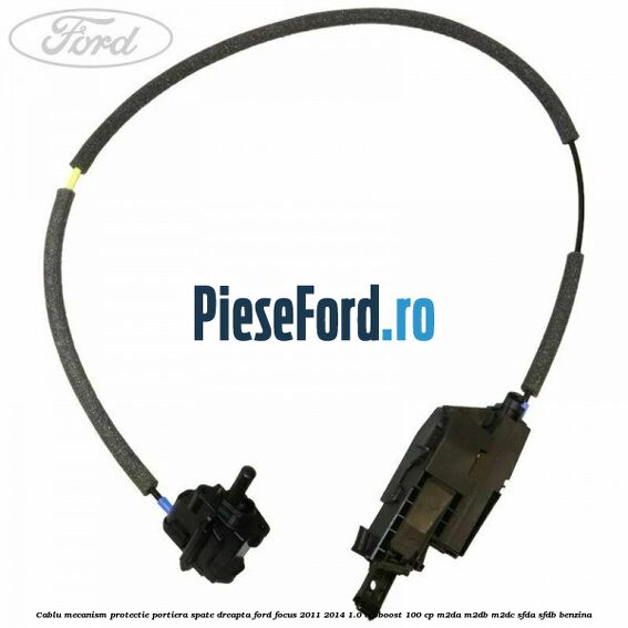 Cablu mecanism protectie portiera spate dreapta Ford Focus 2011-2014 1.0 EcoBoost 100 cp Cablu mecanism protectie portiera spate dreapta Ford Focus 2011-2014 1.0 EcoBoost 100 cp M2DA, M2DB, M2DC, SFDA, SFDB benzina