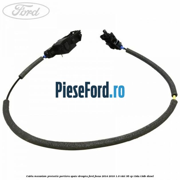 Cablu mecanism protectie portiera spate dreapta Ford Focus 2014-2018 1.6 TDCi 95 cp T3DA, T3DB diesel