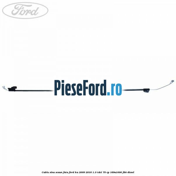 Cablu sina scaun fata Ford Ka 2009-2016 1.3 TDCi 75 cp 169A1000, FD4 diesel