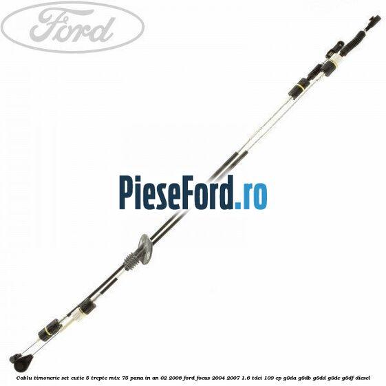 Cablu timonerie set cutie 5 trepte MTX 75 pana in an 02/2006 Ford Focus 2004-2007 1.6 TDCi 109 cp G8DA, G8DB, G8DD, G8DE, G8DF diesel