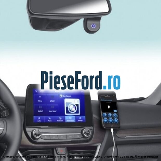 Camera de bord cu rezolutie HD SYNC 4 Ford Fiesta Active 2018-2023 1.0 EcoBoost 125 cp M1JL, M1JM benzina