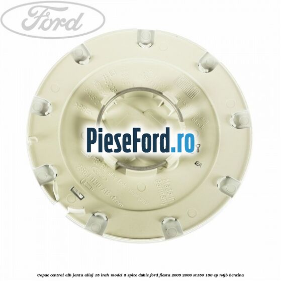 Capac central alb janta aliaj 15 inch model 5 spite duble Ford Fiesta 2005-2008 ST150 150 cp N4JB benzina