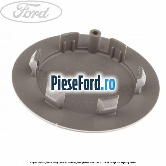 Capac centru janta aliaj 59 mm cromat Ford Fiesta 1996-2001 1.8 DI 75 cp RTN, RTP, RTQ diesel
