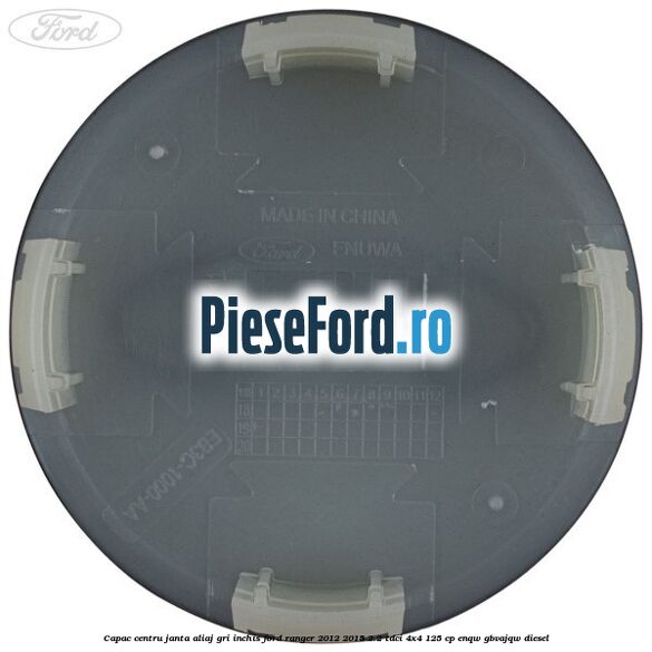Capac centru janta aliaj gri inchis Ford Ranger 2012-2015 2.2 TDCi 4x4 125 cp ENQW, GBVAJQW diesel