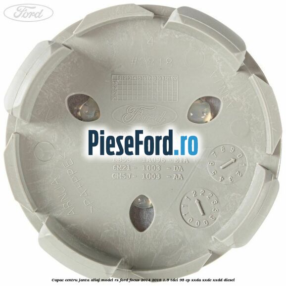 Capac centru janta aliaj model RS Ford Focus 2014-2018 1.5 TDCi 95 cp XXDA, XXDC, XXDD diesel