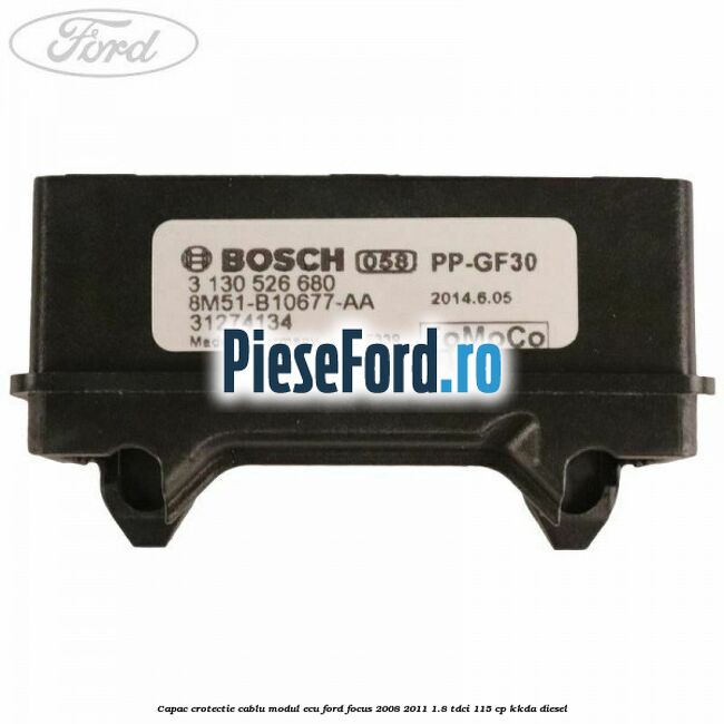 Capac crotectie cablu modul ECU Ford Focus 2008-2011 1.8 TDCi 115 cp KKDA diesel