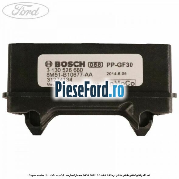 Capac crotectie cablu modul ECU Ford Focus 2008-2011 2.0 TDCi 136 cp G6DA, G6DB, G6DD, G6DG diesel