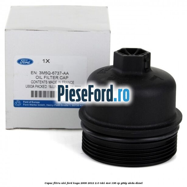Capac filtru ulei Ford Kuga 2008-2012 2.0 TDCi 4x4 136 cp G6DG, UKDA diesel