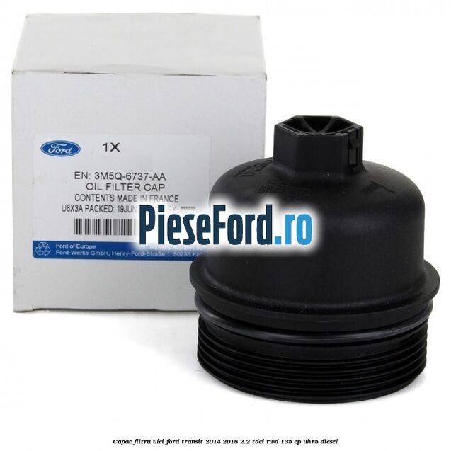 Capac filtru ulei Ford Transit 2014-2018 2.2 TDCi RWD 135 cp Capac filtru ulei Ford Transit 2014-2018 2.2 TDCi RWD 135 cp UHR5 diesel