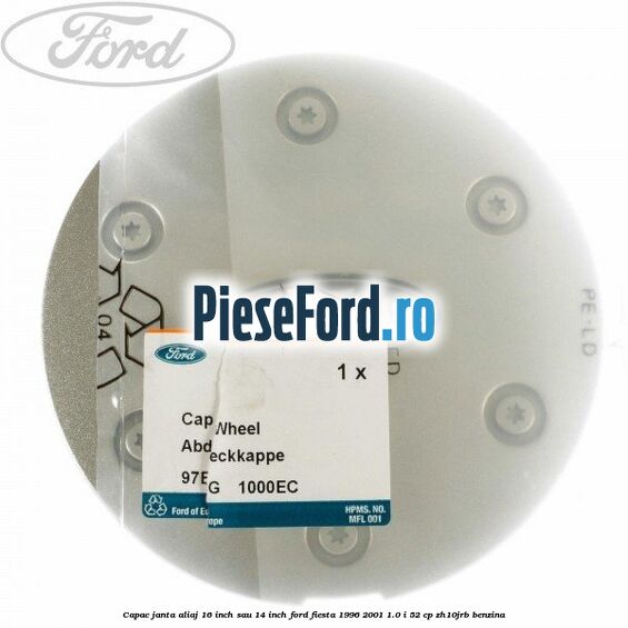Capac janta aliaj 16 inch sau 14 inch Ford Fiesta 1996-2001 1.0 i 52 cp ZH10JRB benzina