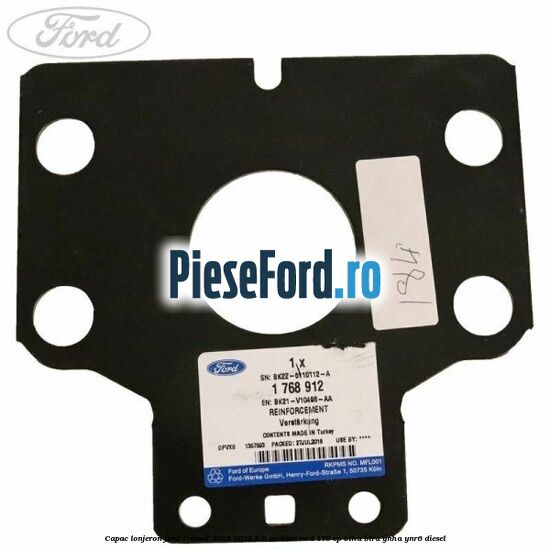 Capac lonjeron Ford Transit 2019-2023 2.0 EcoBlue RWD 170 cp BLHA, BLRA, YNHA, YNR6 diesel