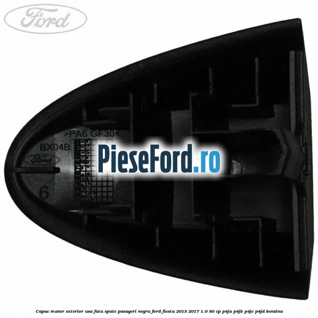 Capac maner exterior usa fata spate pasageri negru Ford Fiesta 2013-2017 1.0 80 cp P4JA, P4JB, P4JC, P4JD benzina