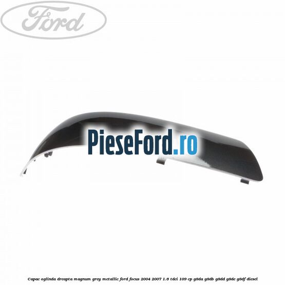 Capac oglinda dreapta magnum grey metallic Ford Focus 2004-2007 1.6 TDCi 109 cp G8DA, G8DB, G8DD, G8DE, G8DF diesel