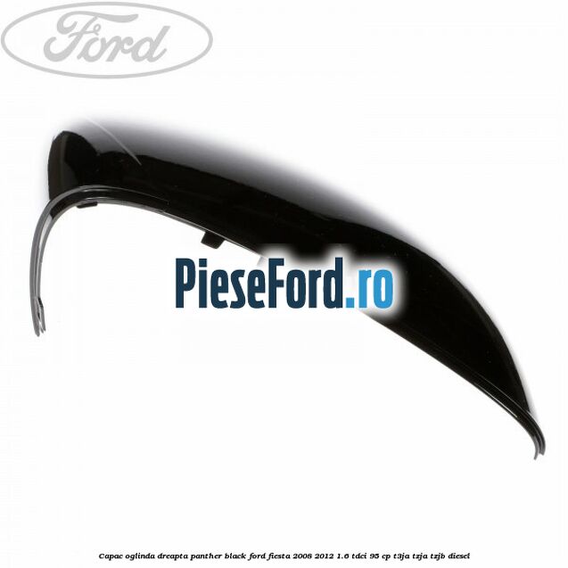 Capac oglinda dreapta panther black Ford Fiesta 2008-2012 1.6 TDCi 95 cp T3JA, TZJA, TZJB diesel