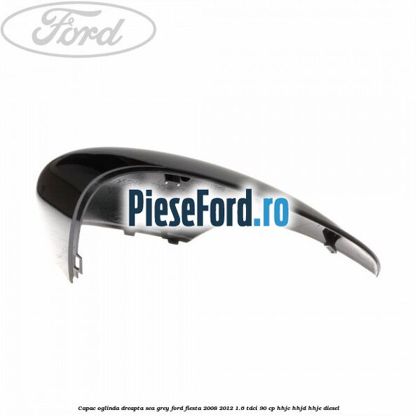 Capac oglinda dreapta sea grey Ford Fiesta 2008-2012 1.6 TDCi 90 cp HHJC, HHJD, HHJE diesel