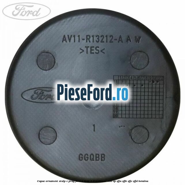 Capac ornament stalp C prag Ford B-Max 1.0 EcoBoost 100 cp SFJA, SFJB, SFJC, SFJD benzina