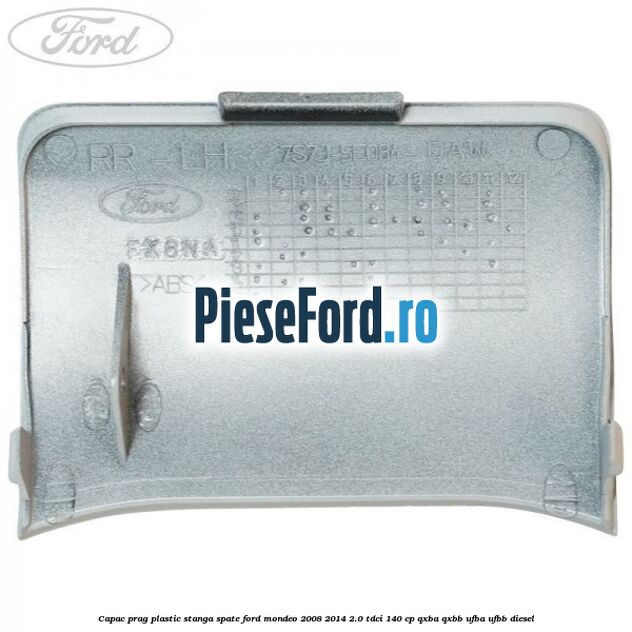 Capac prag plastic stanga spate Ford Mondeo 2008-2014 2.0 TDCi 140 cp QXBA, QXBB, UFBA, UFBB diesel
