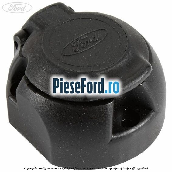 Capac priza carlig remorcare 13 pini Ford Fiesta 2017-2023 1.5 TDCi 85 cp XUJC, XUJD, XUJE, XUJF, XUJG diesel
