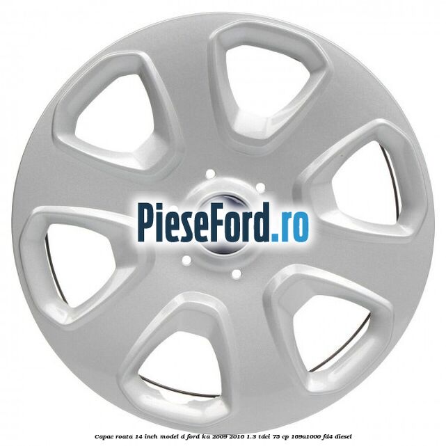 Capac roata 14 inch model D Ford Ka 2009-2016 1.3 TDCi 75 cp