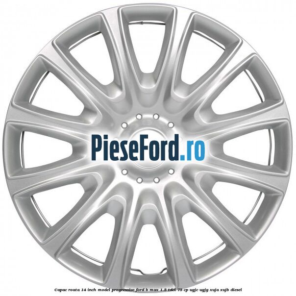 Capac roata 14 inch, model progressive Ford B-Max 1.5 TDCi 75 cp UGJC, UGJG, XUJA, XUJB diesel