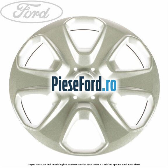 Capac roata 15 inch model C Ford Tourneo Courier 2014-2018 1.6 TDCi 95 cp T3CA, T3CB, T3CC diesel