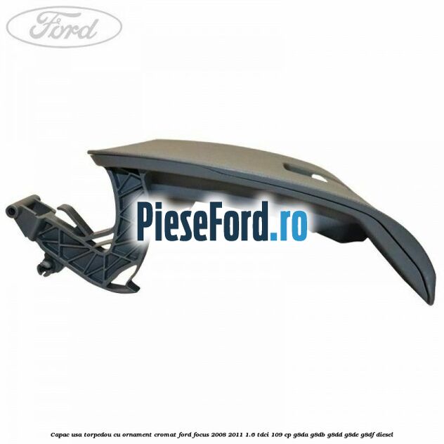Capac usa torpedou cu ornament cromat Ford Focus 2008-2011 1.6 TDCi 109 cp G8DA, G8DB, G8DD, G8DE, G8DF diesel