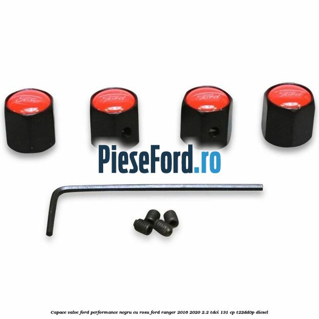 Capace valve Ford Performance negru cu rosu Ford Ranger 2016-2020 2.2 TDCi 131 cp T22DD0P diesel