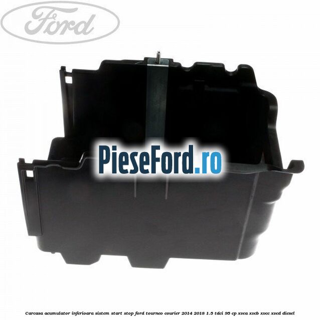 Carcasa acumulator inferioara sistem start-stop Ford Tourneo Courier 2014-2018 1.5 TDCi 95 cp XVCA, XVCB, XVCC, XVCD diesel