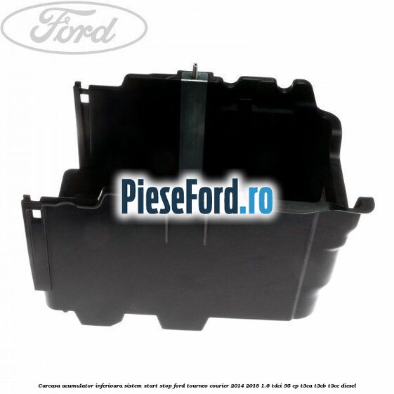 Carcasa acumulator inferioara sistem start-stop Ford Tourneo Courier 2014-2018 1.6 TDCi 95 cp T3CA, T3CB, T3CC diesel